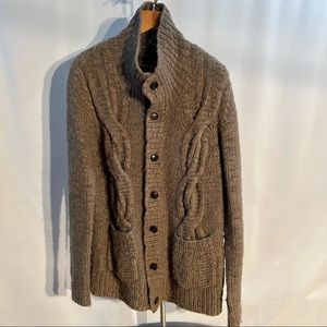 Mens Allsaints hand knit cardigan. Size Large generous fit. Nice condition.